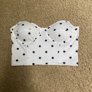 Shein strapless pock-a-dot top